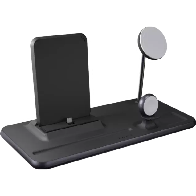 Zens 4-in-1 iPad + MagSafe Charging Station Schwarz