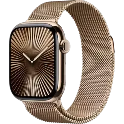 Apple Watch Series 10 Titan Milanaise Armband 64 GB 42 mm Gold/Gold