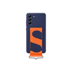 Samsung Galaxy S21 FE Silicone Cover Strap Navy