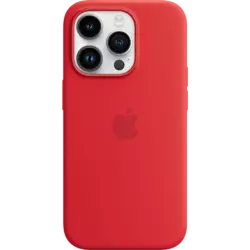 Apple iPhone 14 Pro Silikon Case mit MagSafe Rot