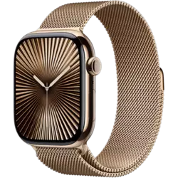 Apple Watch Series 10 Titan Milanaise Armband Gold/Gold M/L