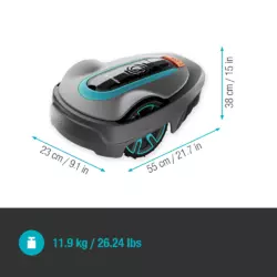 Gardena Mähroboter smart SILENO city 400 m² Set Grau