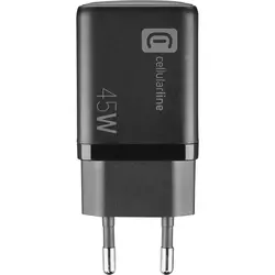 Cellularline USB Charger Multipower Micro 45W GaN 2 Ports PD Schwarz