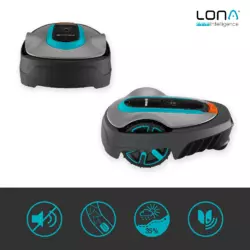 Gardena Mähroboter smart SILENO city 400 m² Set Grau